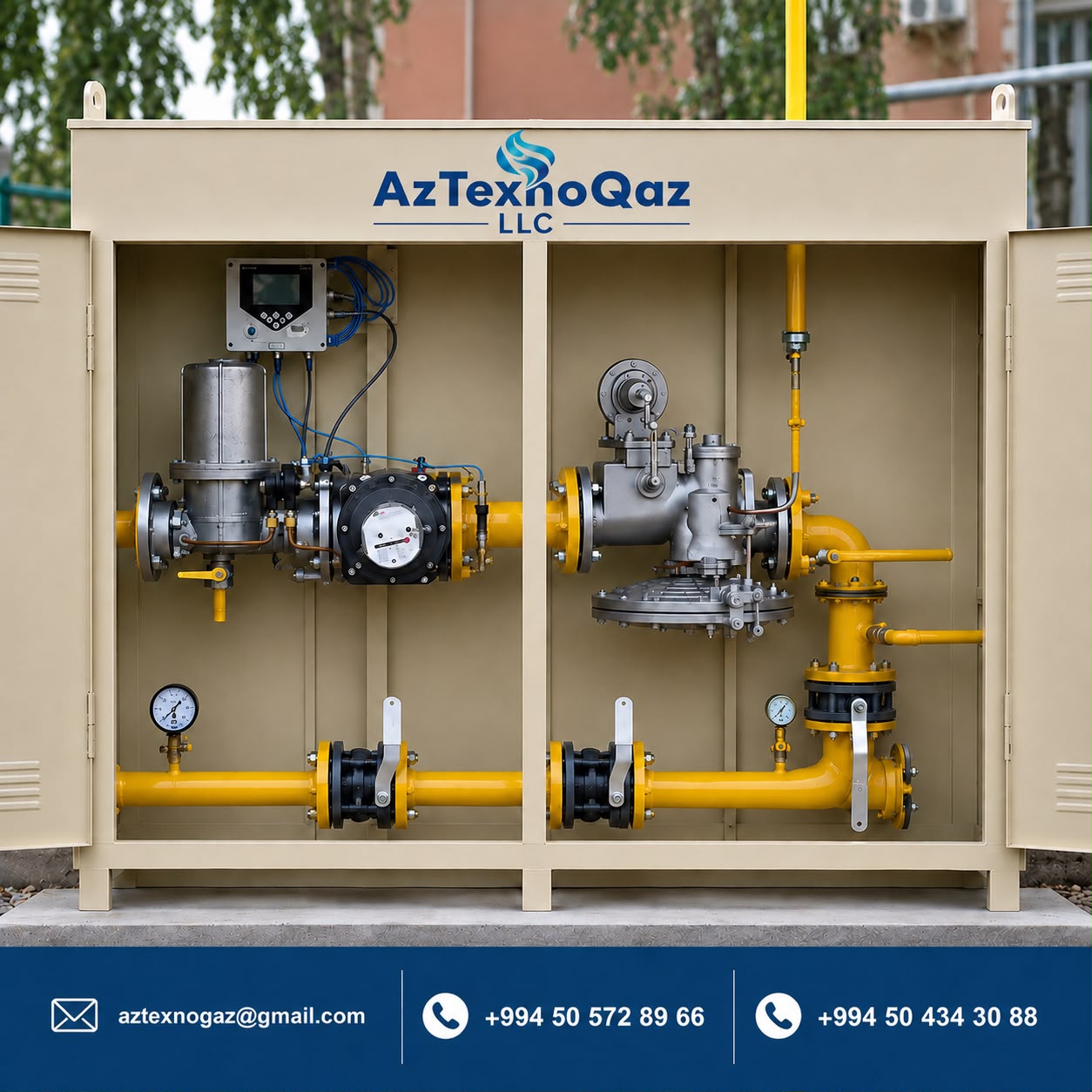 AzTexnoQaz gas regulation cabinet